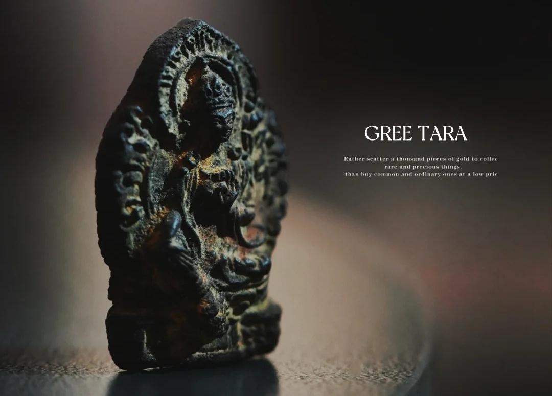 Tibetan Buddhist stone sculpture of Green Tara