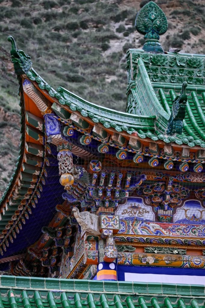 Labrang Monastery aerial view in Gansu, China